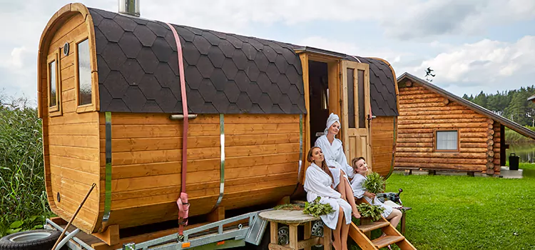 Residential Outdoor Cabin Sauna Construction in Ajax, Ontario