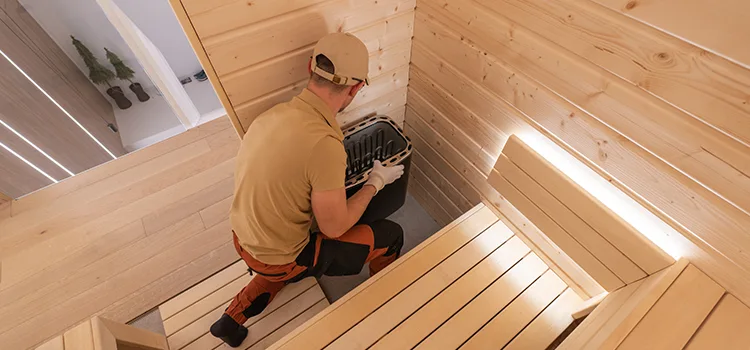 Finnish Sauna Ceiling Installation in Ajax, Ontario